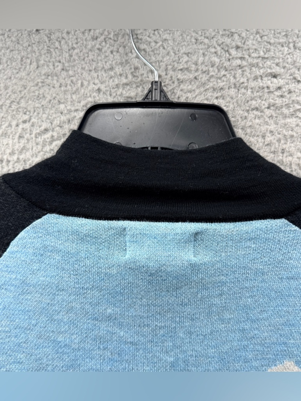 Icelandic Design Navy Blue Art-to-Wear Zip-Up Cardigan Sweater 100% Wool Size L - Picture 11 of 11